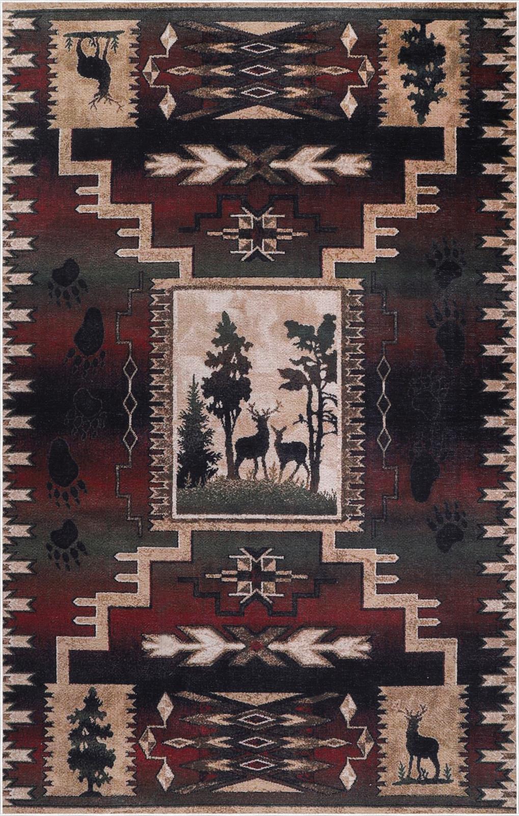 Washable WR13 Brown Area Rug