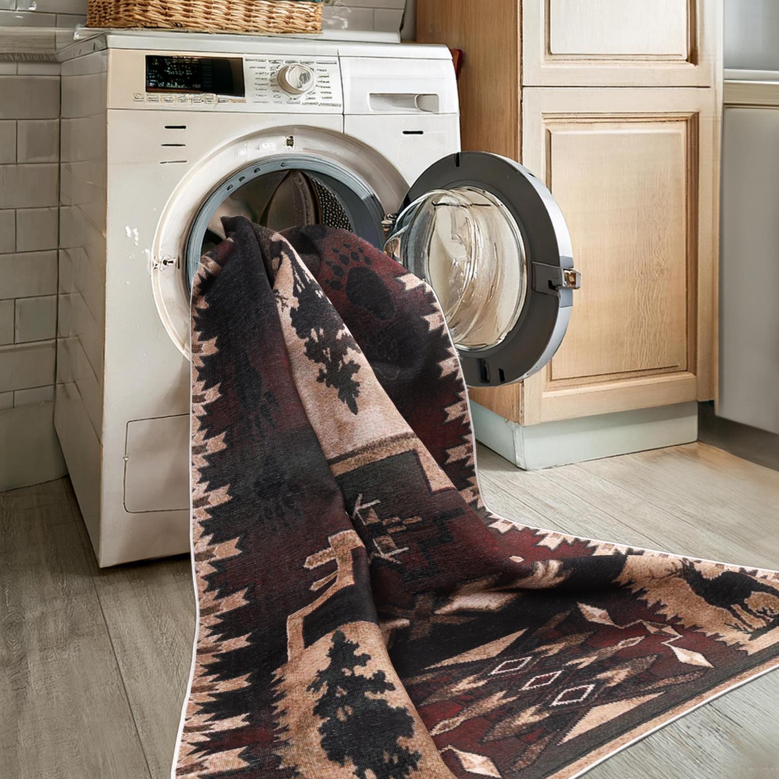 Washable WR13 Brown Area Rug — view 4