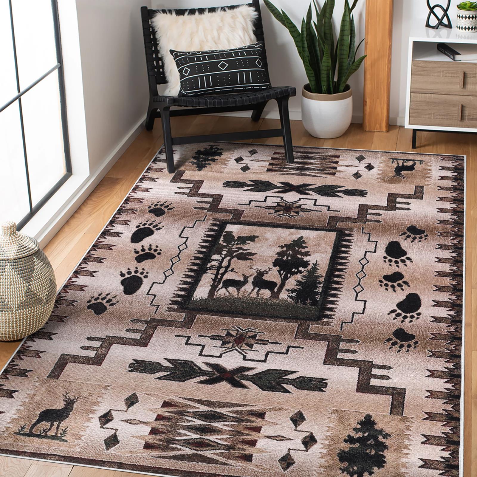 Washable WR14 Tan Area Rug — view 2