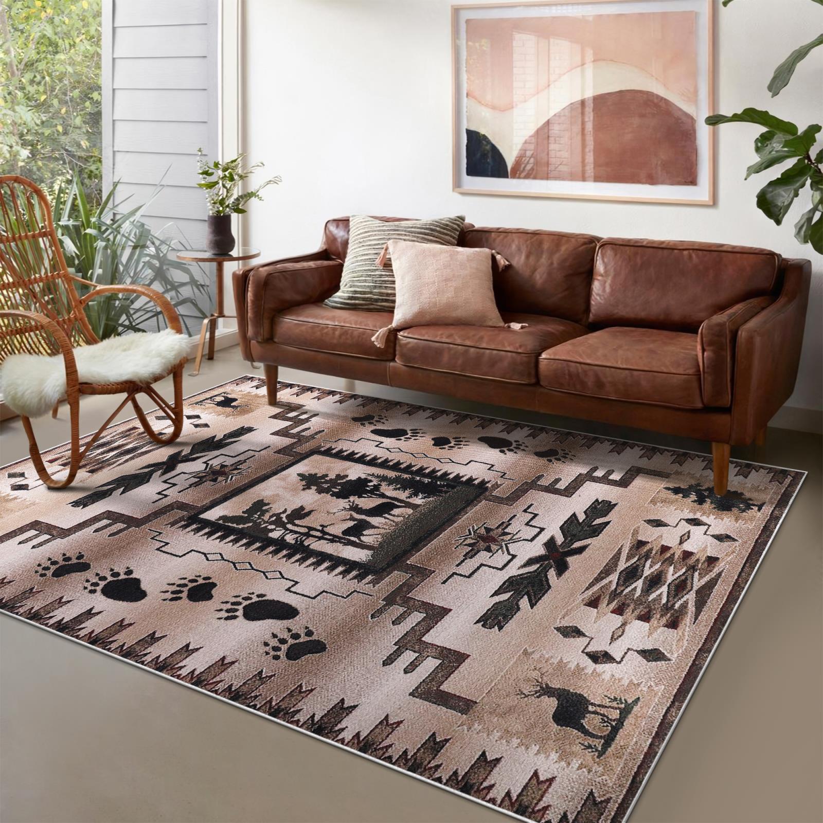 Washable WR14 Tan Area Rug — view 3