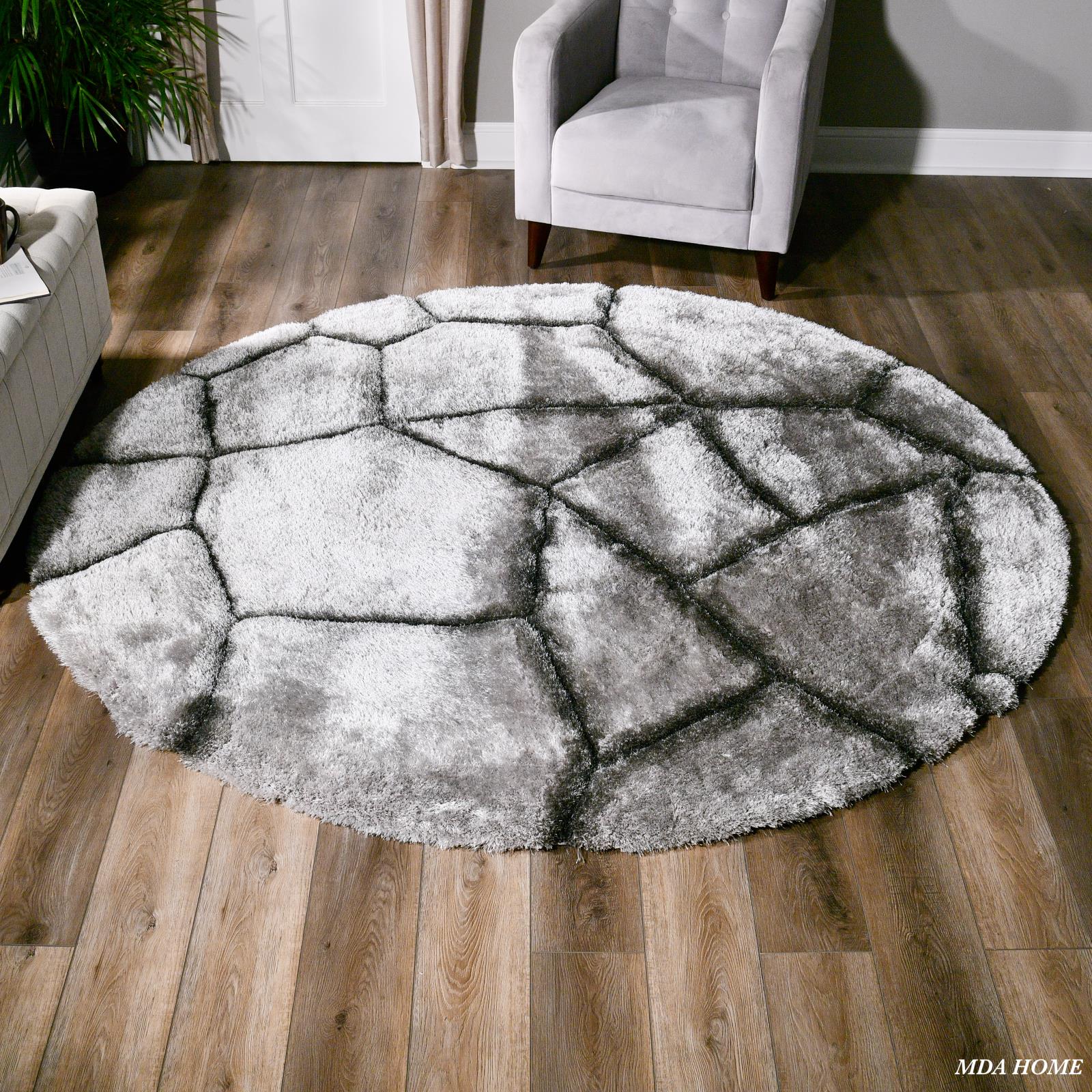 Mateos MS23 Gray Shag Rug — view 4