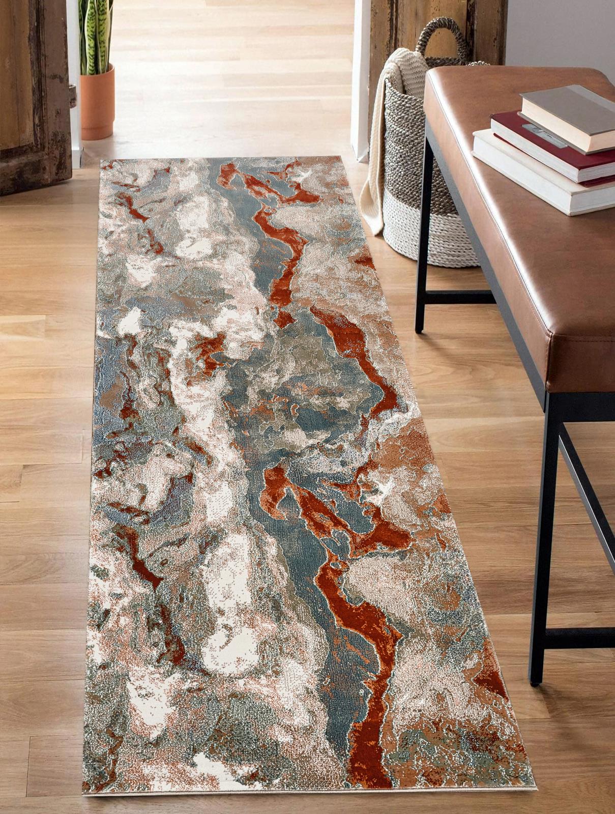 Layan LY04 Rust Area Rug — view 2