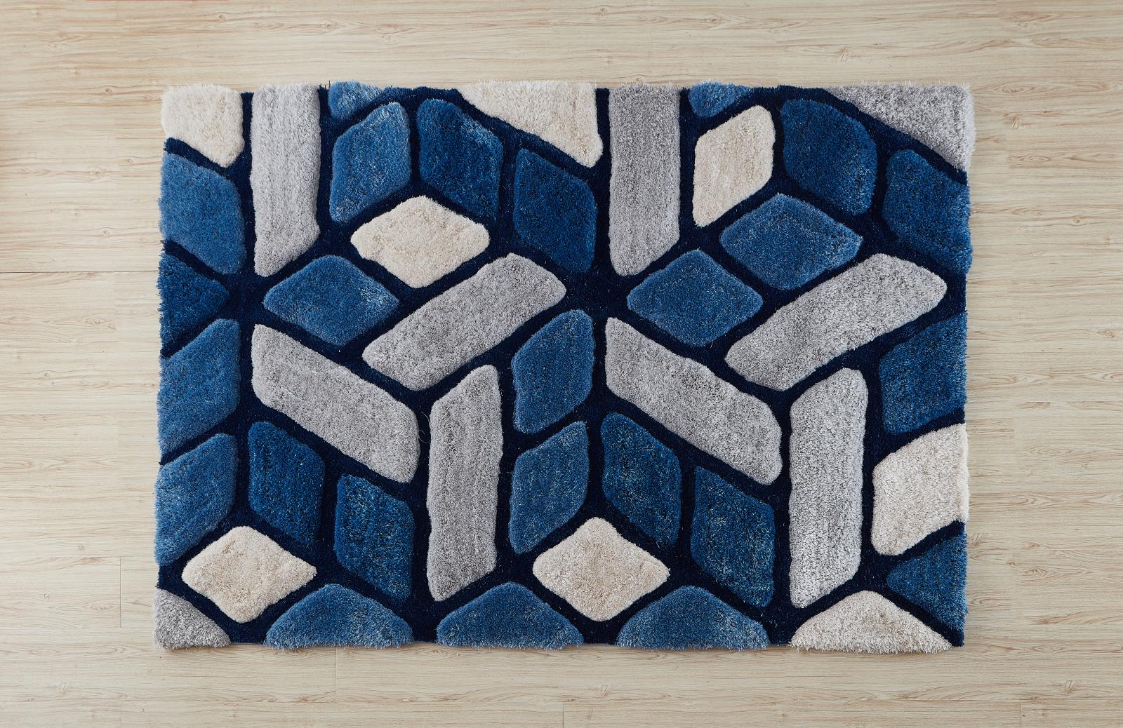 Mateos MS42 Blue Shag Rug — view 9