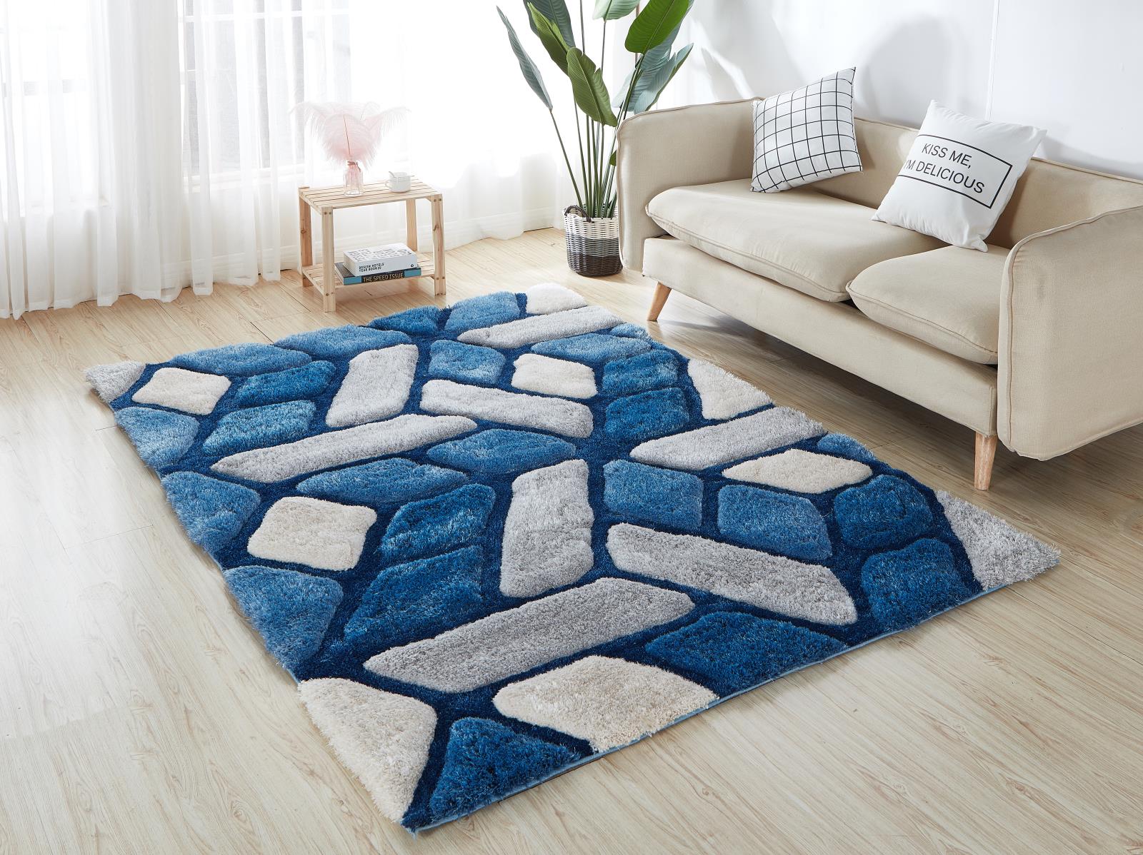 Mateos MS42 Blue Shag Rug