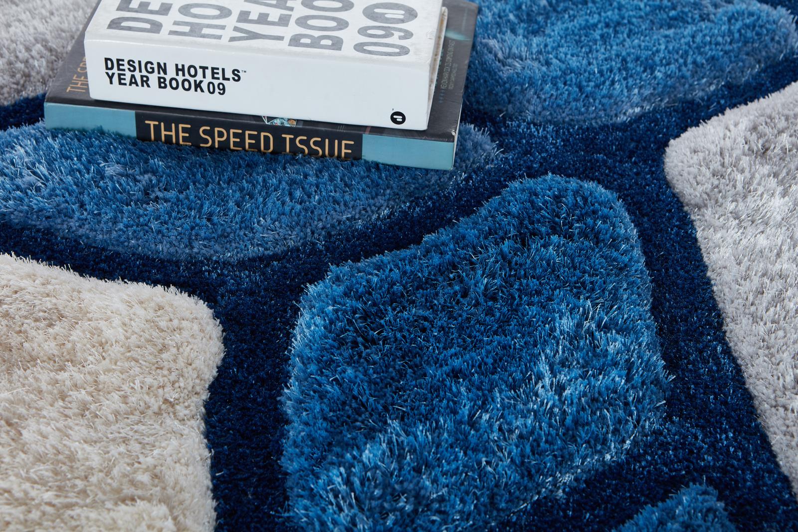 Mateos MS42 Blue Shag Rug — view 8