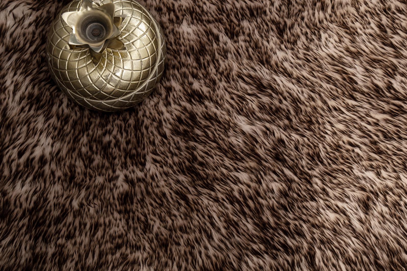 Flokati FA03 Brown Shag Rug — view 3