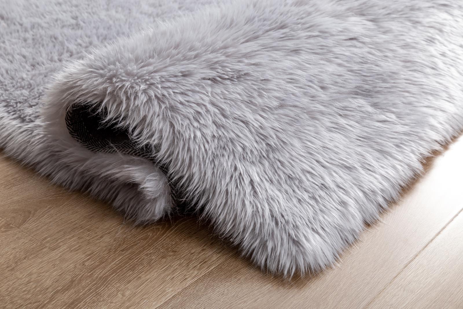 Flokati FA02 Gray Shag Rug — view 5