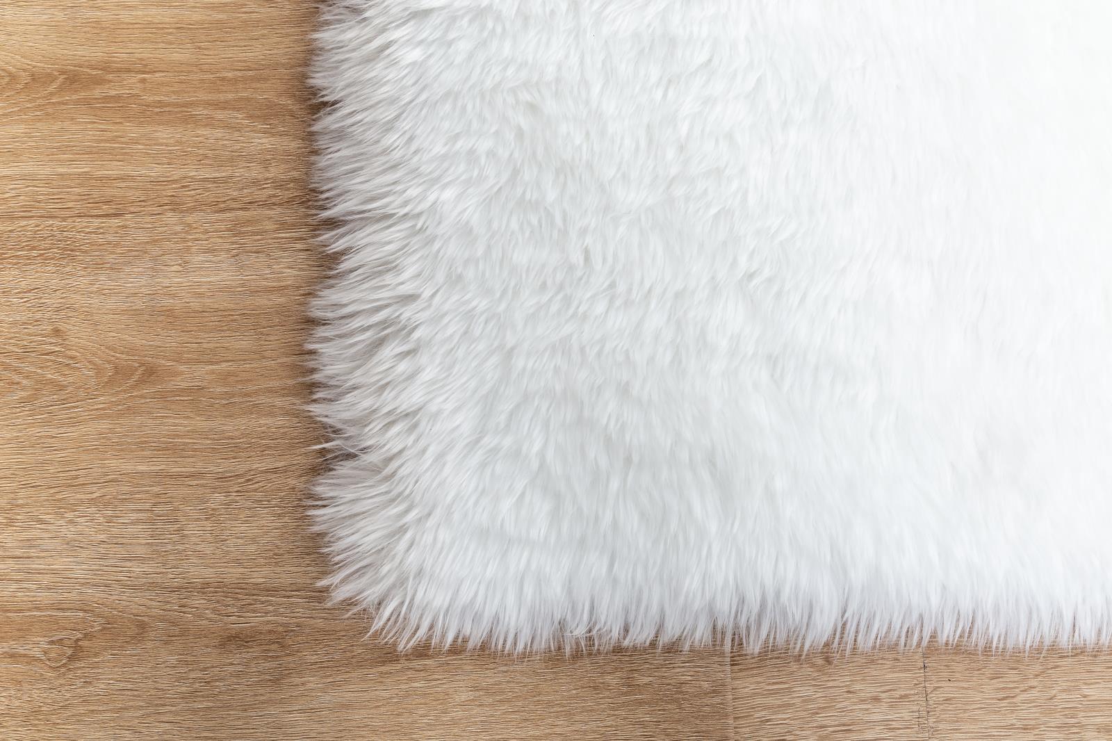 Flokati FA01 White Shag Rug — view 5