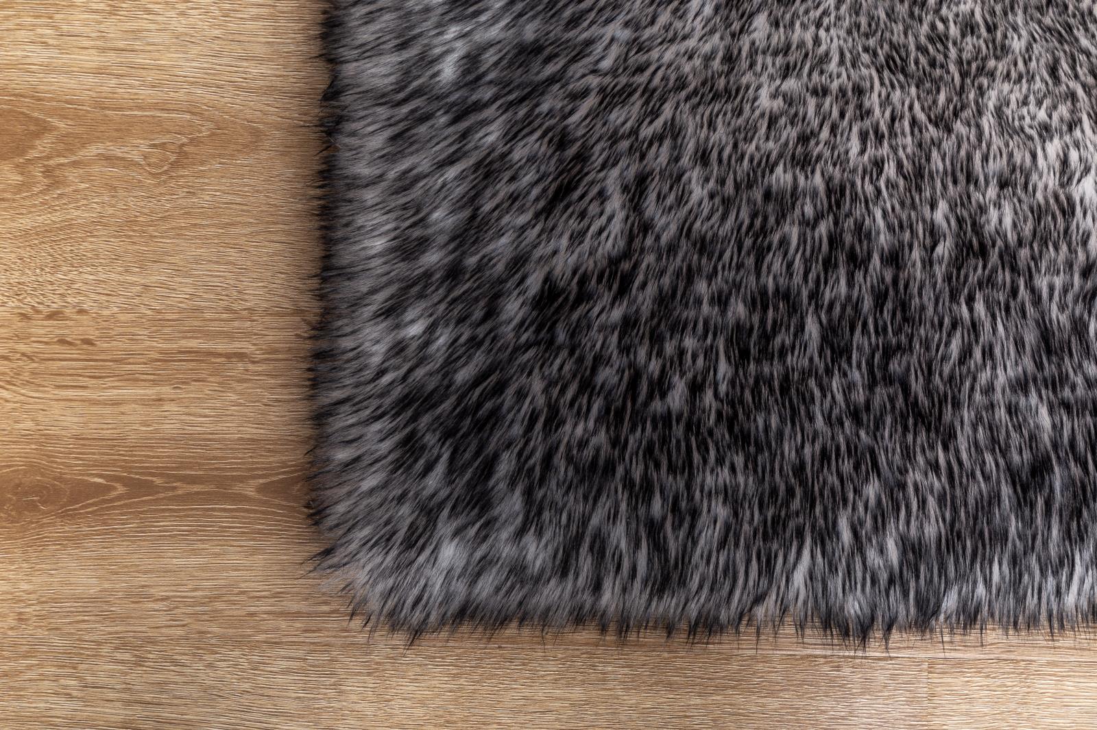Flokati FA04 Black Shag Rug — view 4