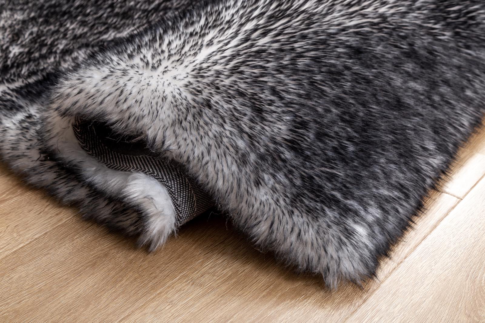 Flokati FA04 Black Shag Rug — view 5