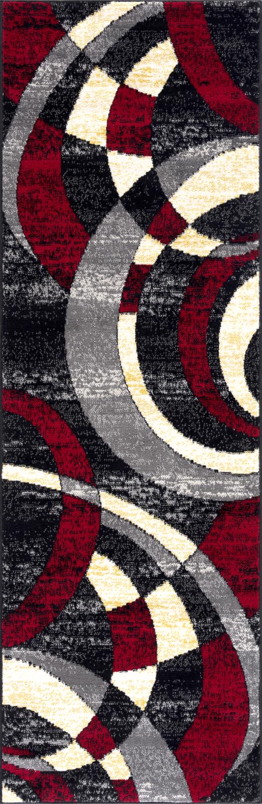 Waves WV01 Black Area Rug — view 9
