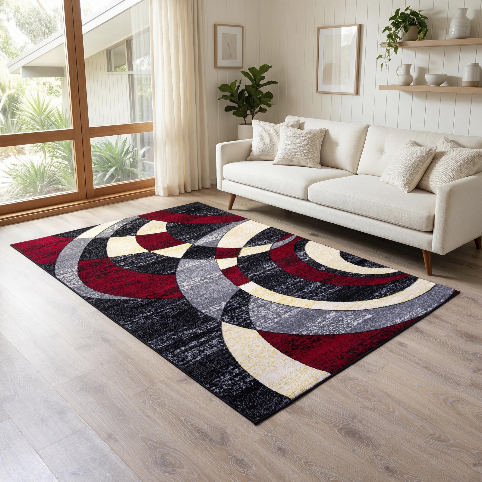 Waves WV01 Black Area Rug — view 2