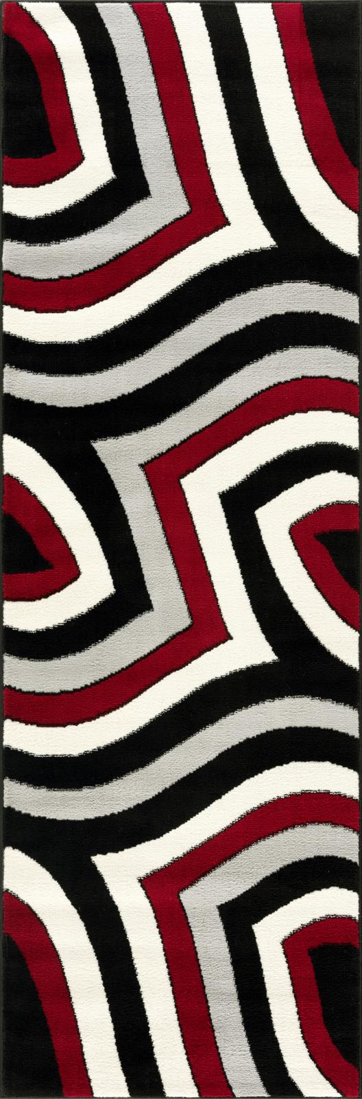 Waves WV02 Black Area Rug — view 9