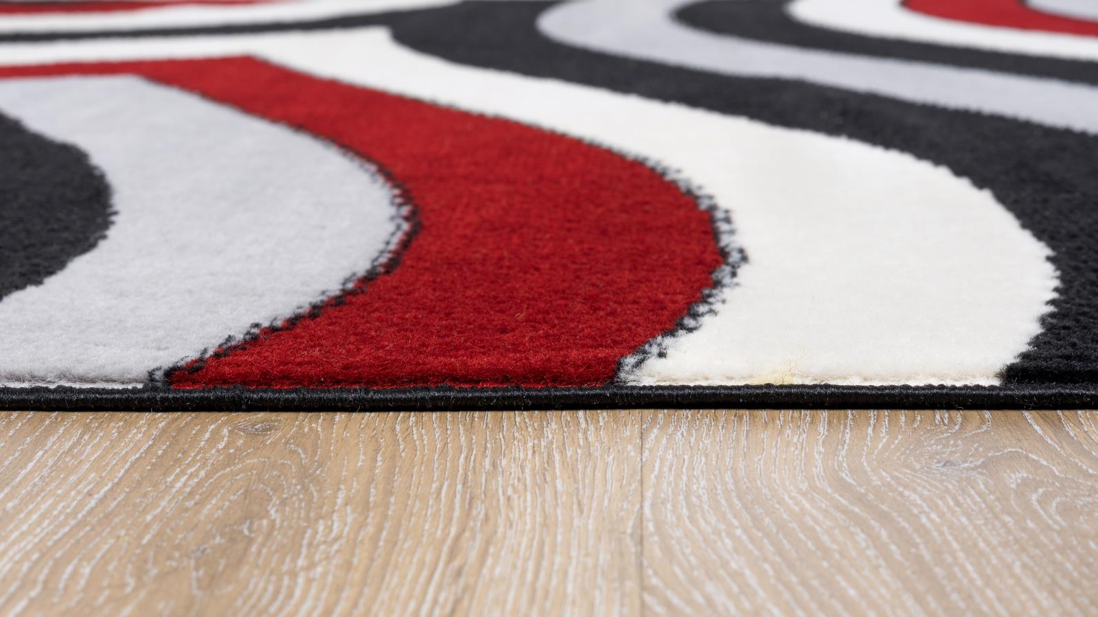 Waves WV02 Black Area Rug — view 4