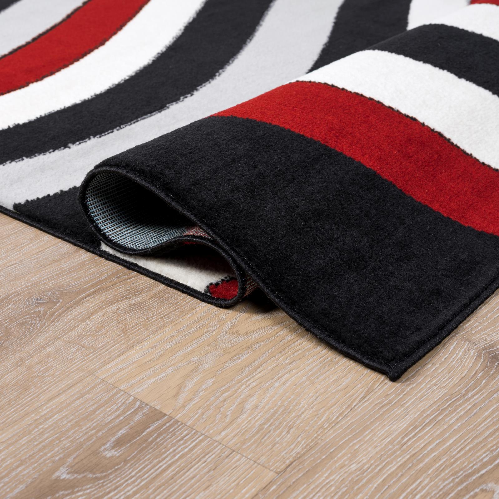 Waves WV02 Black Area Rug — view 6