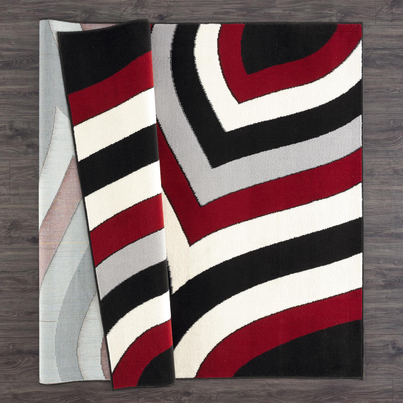 Waves WV02 Black Area Rug — view 7