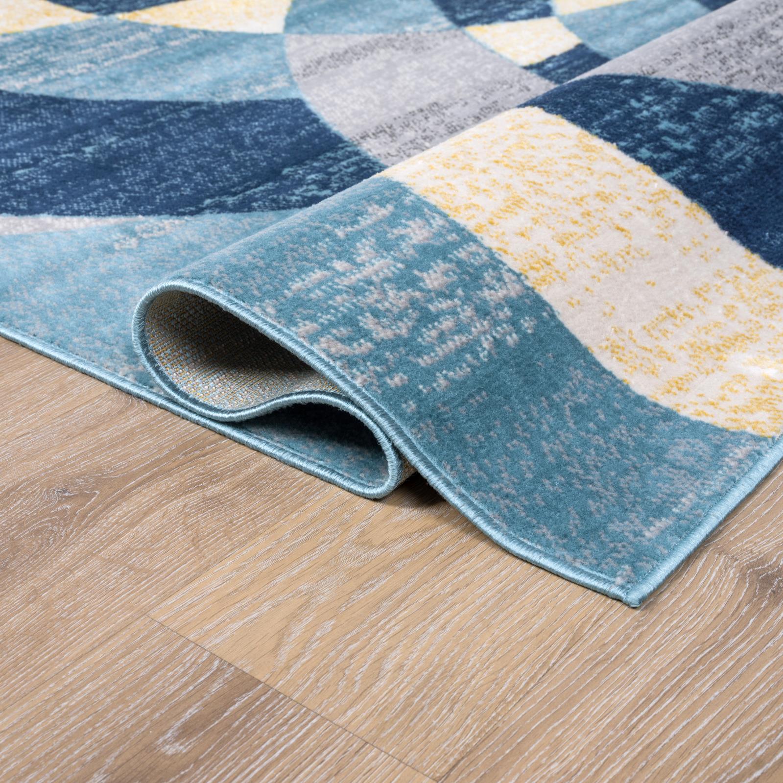 Waves WV04 Blue Area Rug — view 6