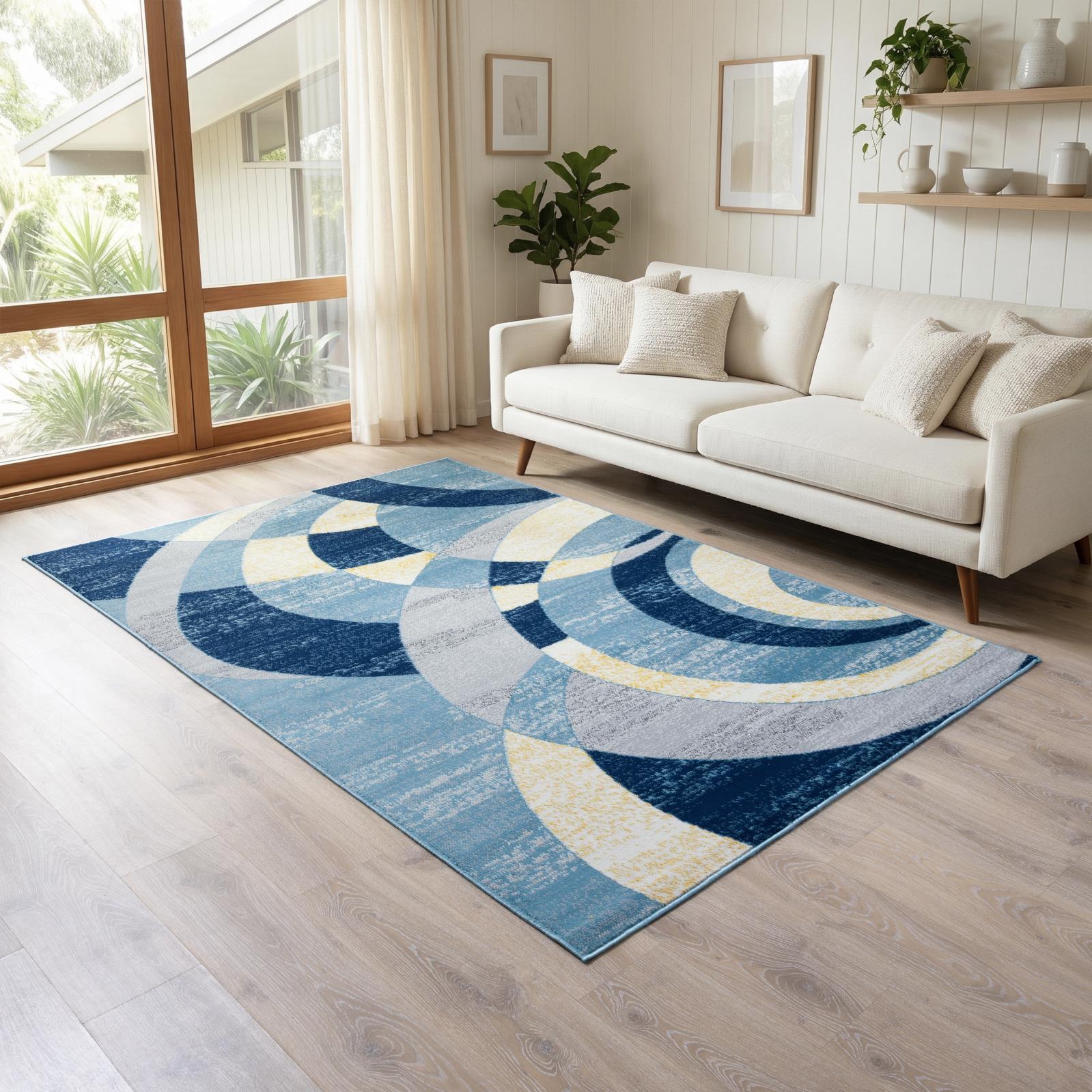 Waves WV04 Blue Area Rug — view 2