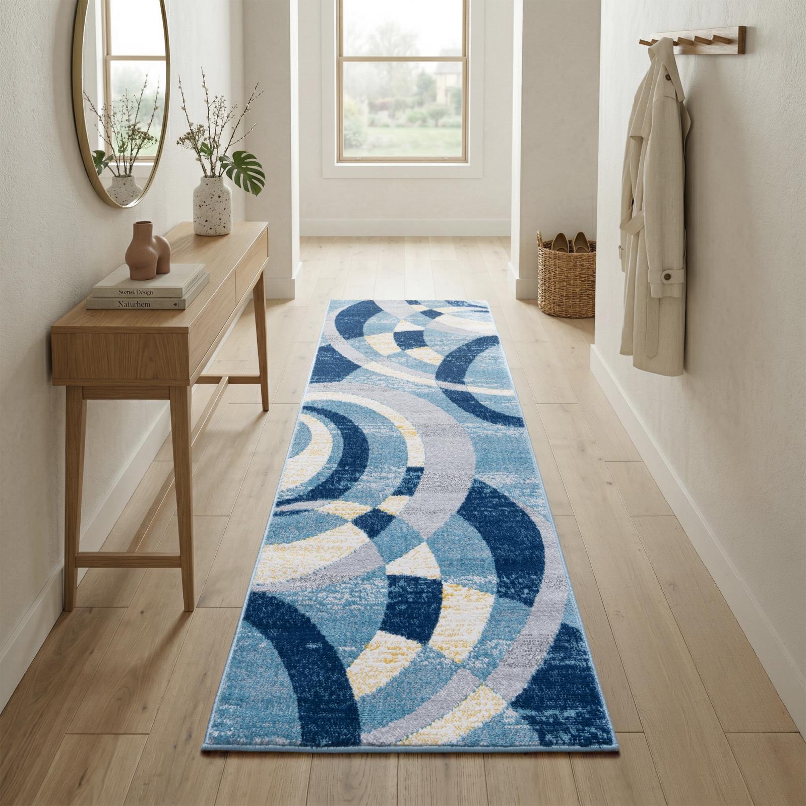 Waves WV04 Blue Area Rug — view 9