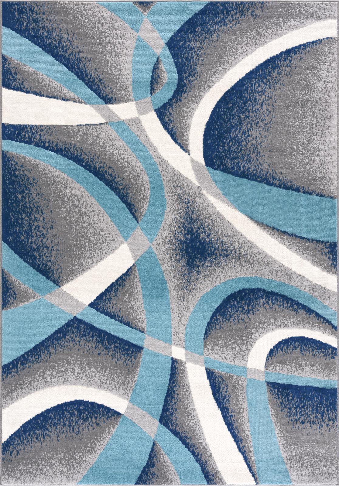 Waves WV05 Gray Area Rug