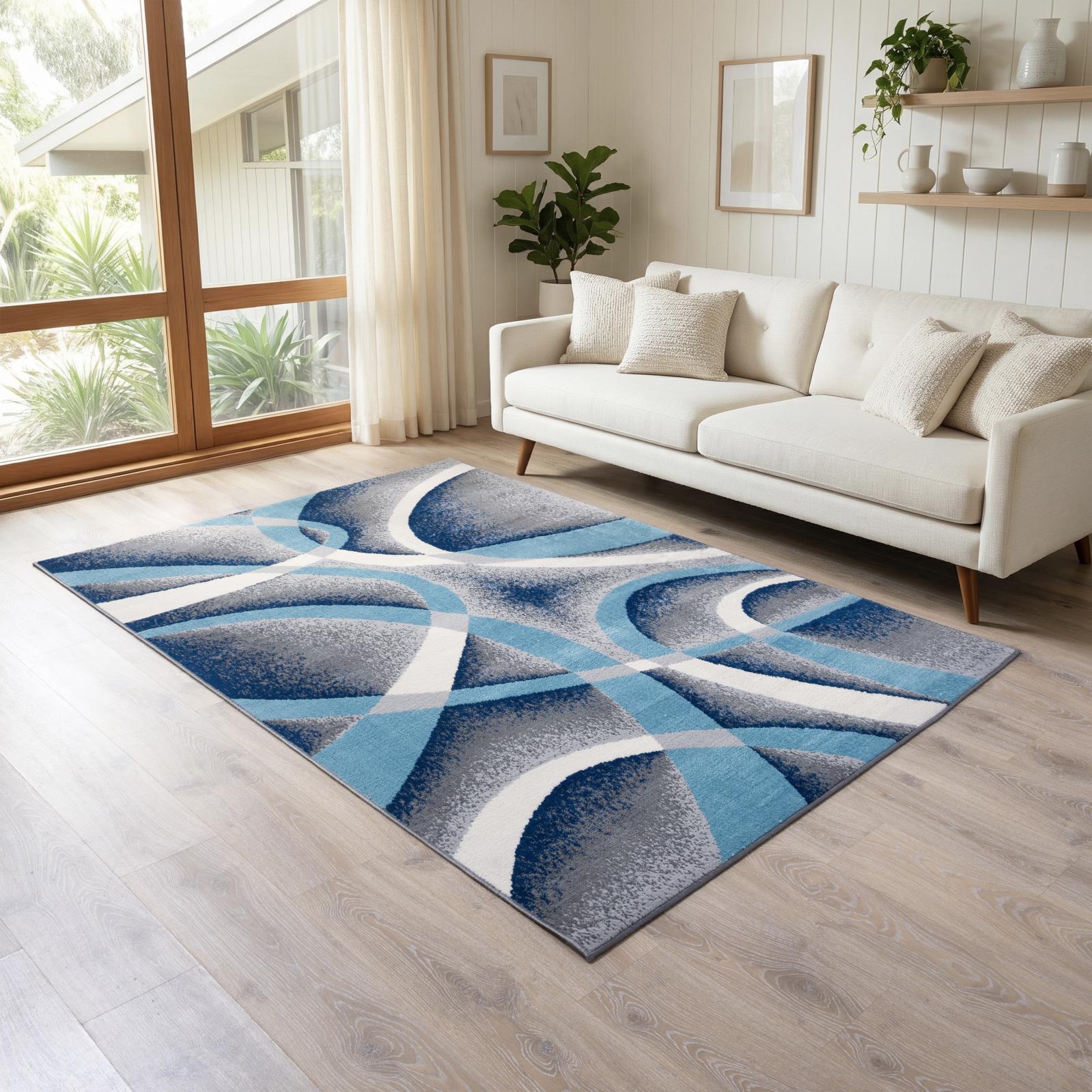 Waves WV05 Gray Area Rug — view 2