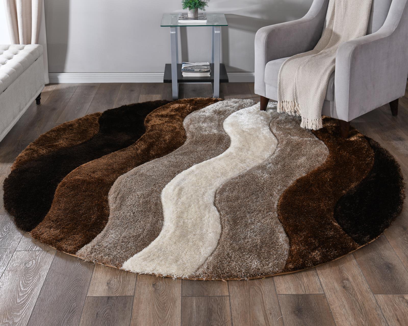 Mateos MS57 Dark Brown Shag Rug — view 9