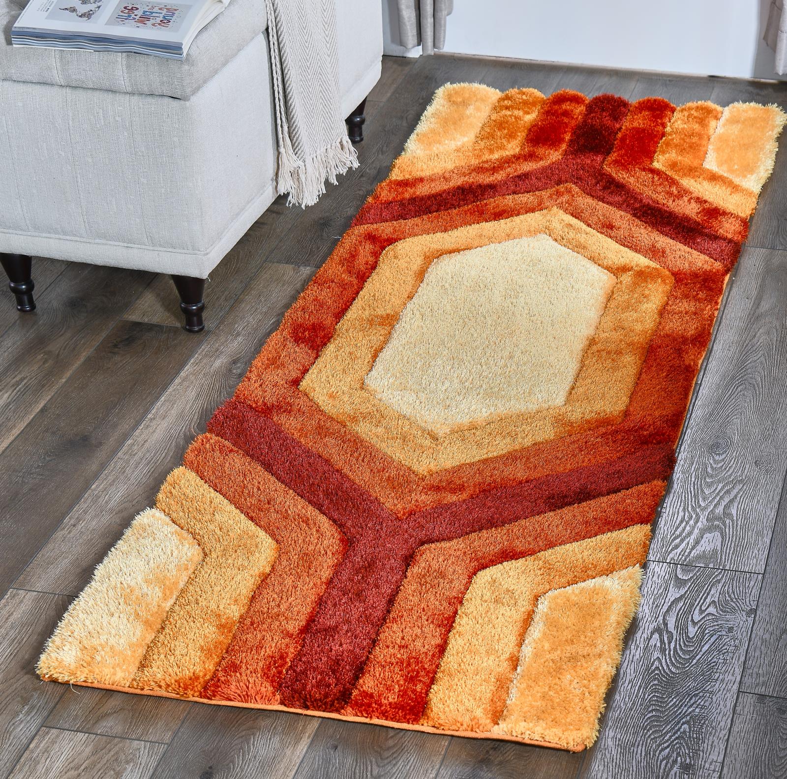 Mateos MS52 Orange Shag Rug — view 11