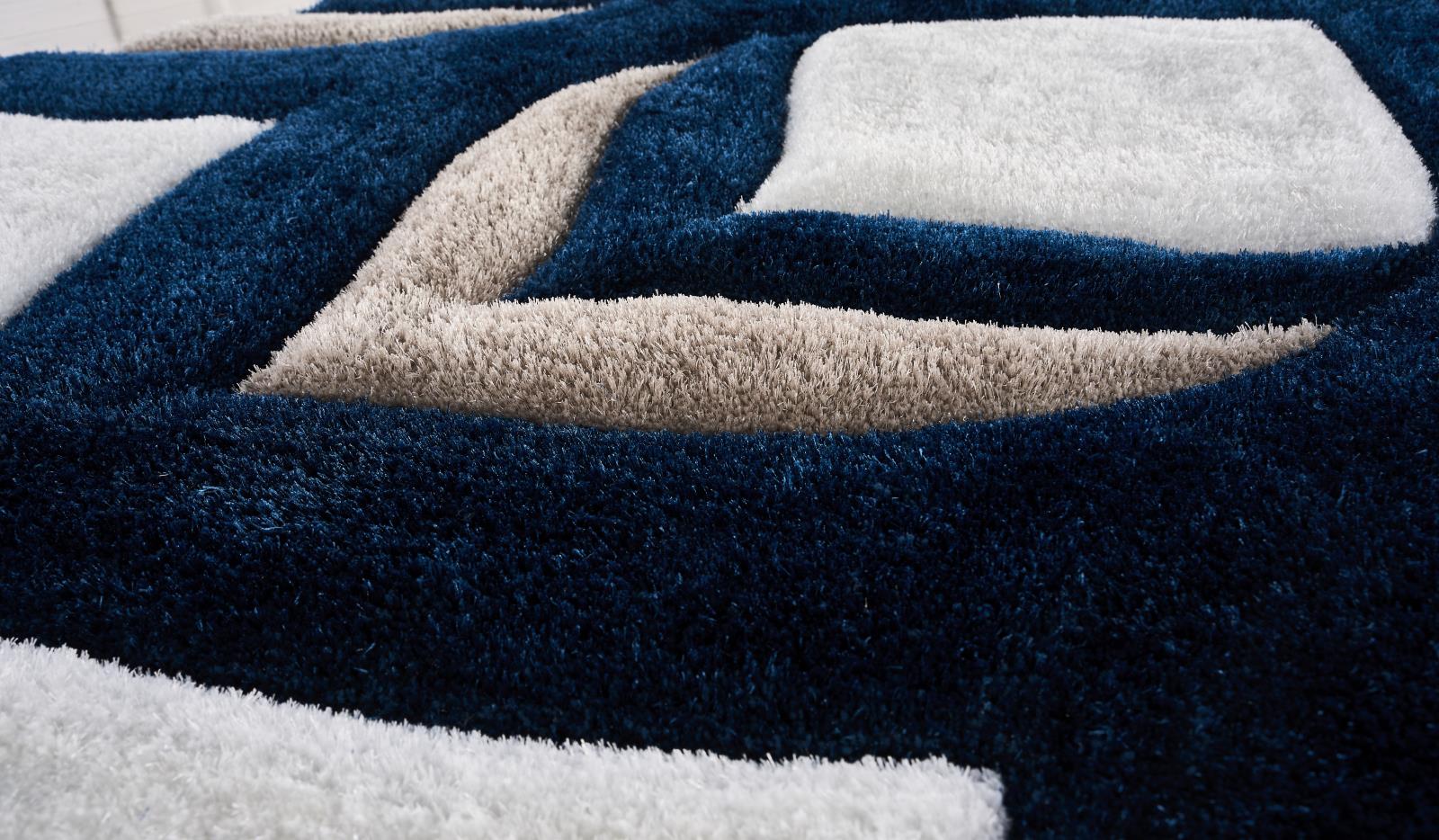 Mateos MS76 Navy Blue Shag Rug — view 11
