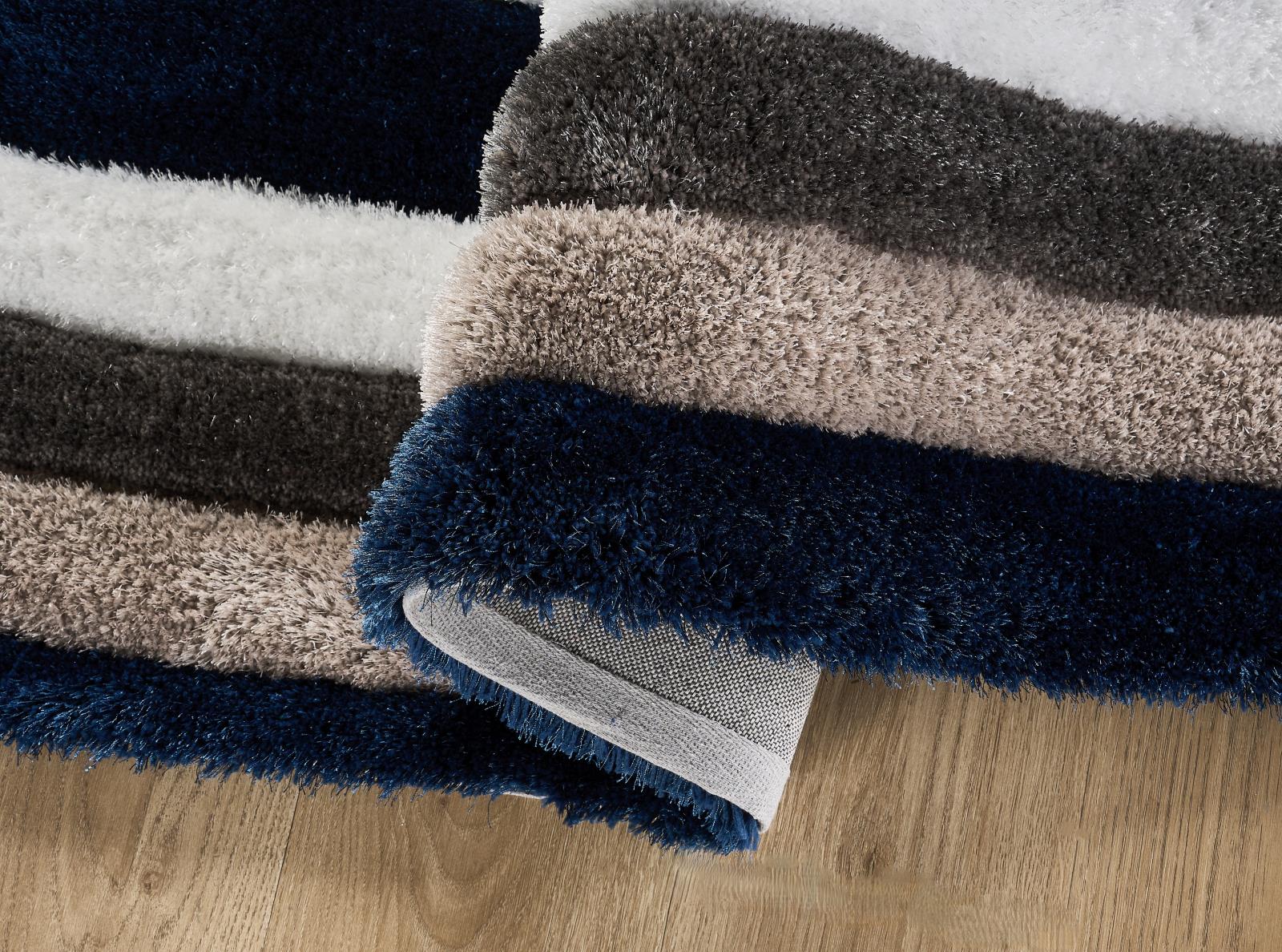 Mateos MS77 Navy Blue Shag Rug — view 11