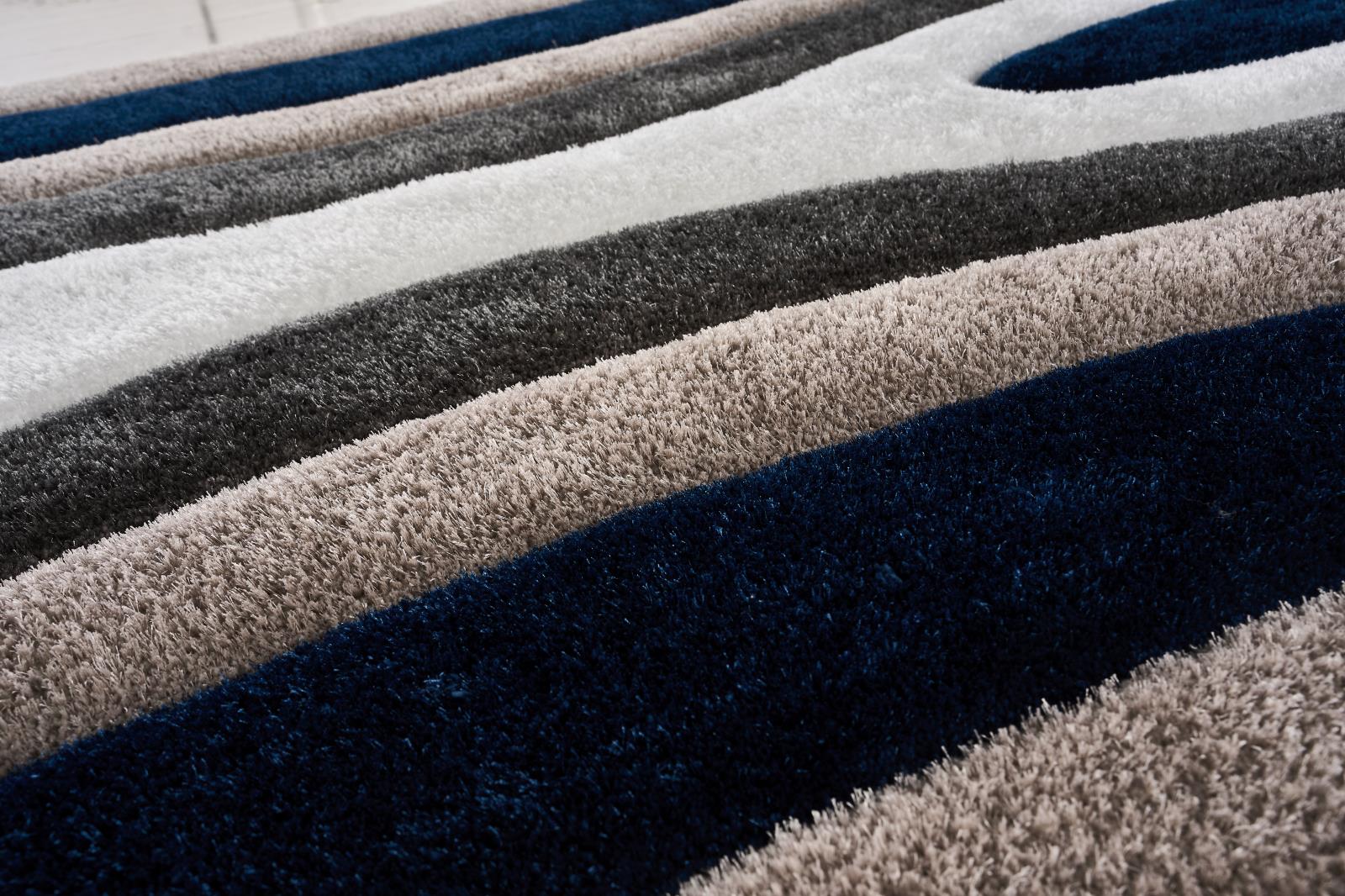 Mateos MS77 Navy Blue Shag Rug — view 10