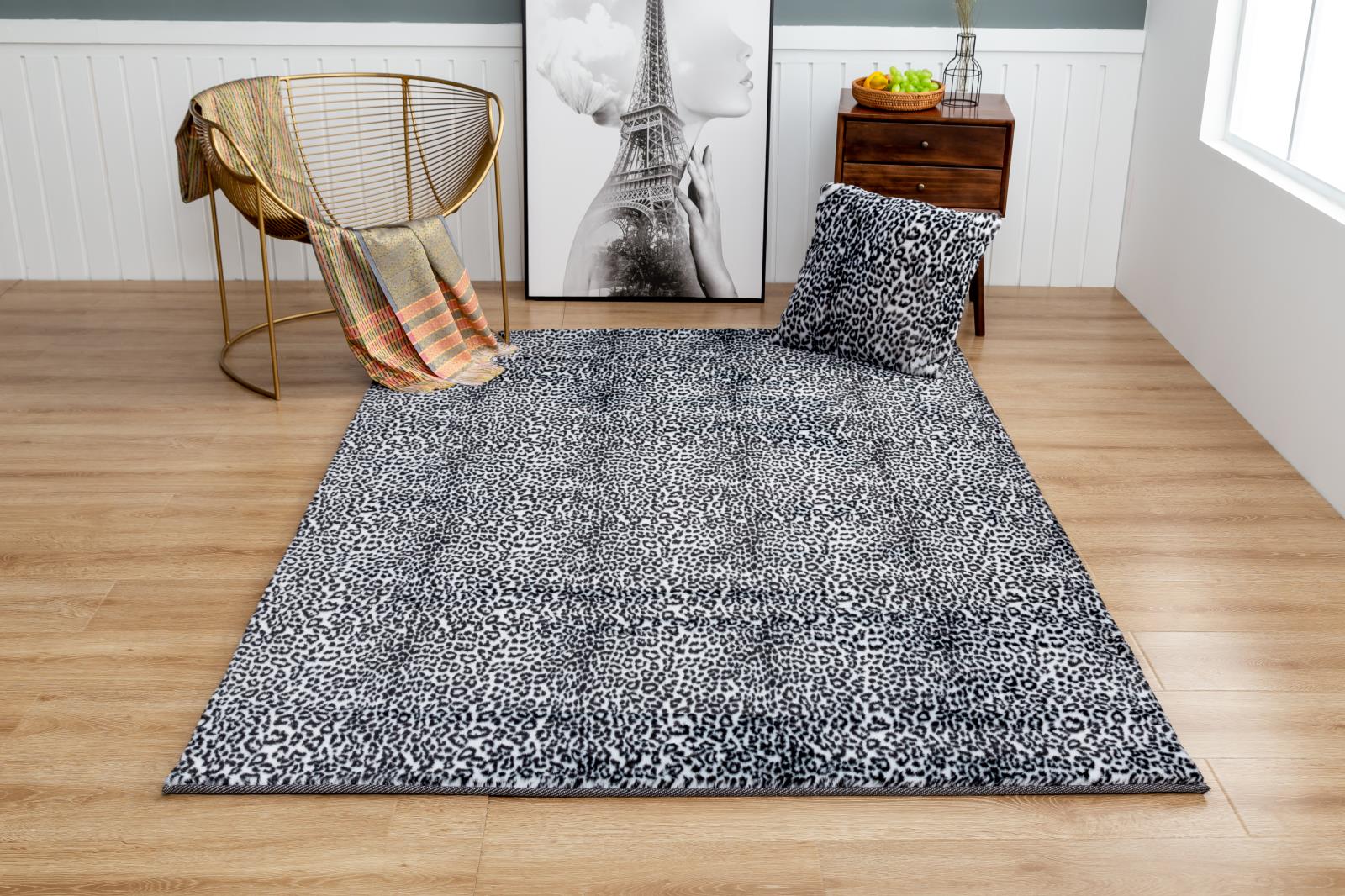 Faux Fur FU04 White Shag Rug — view 7