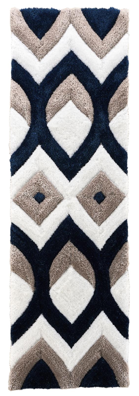 Mateos MS76 Navy Blue Shag Rug — view 8