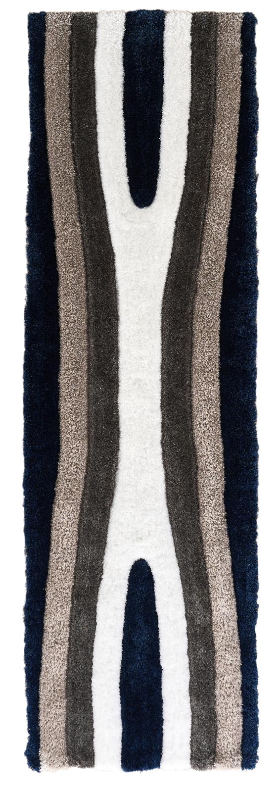 Mateos MS77 Navy Blue Shag Rug — view 8