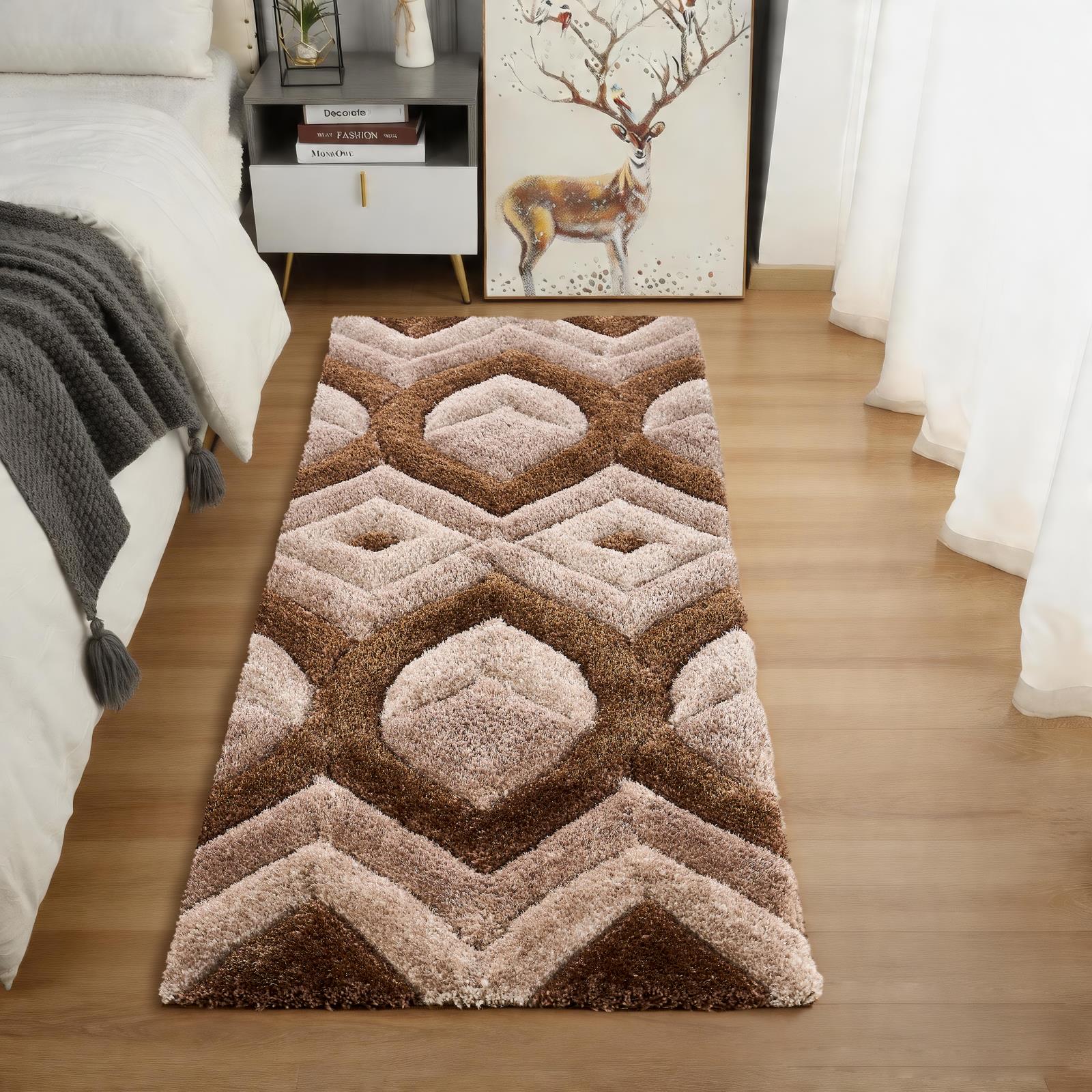 Mateos MS78 Brown Shag Rug — view 3