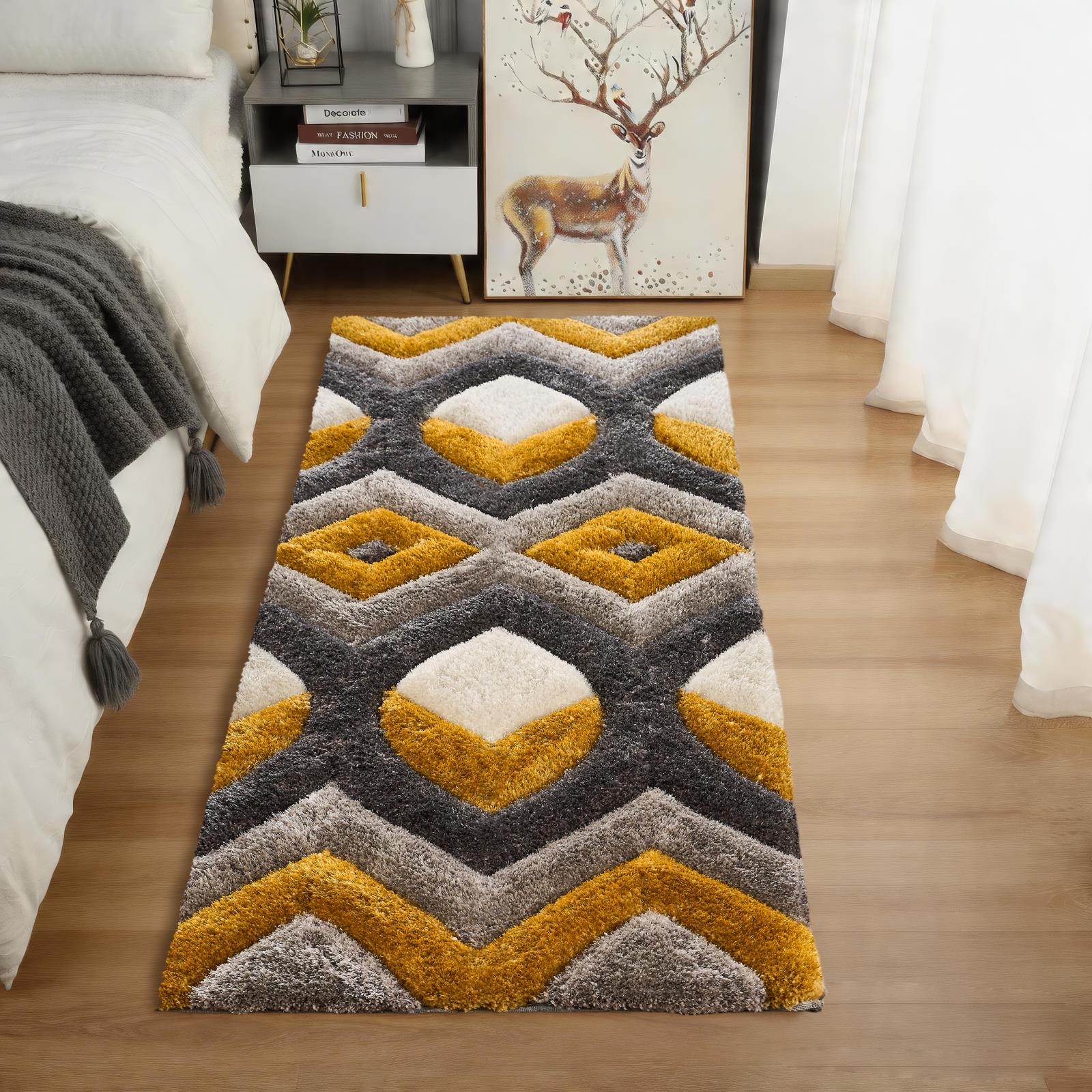Mateos MS79 Gray Shag Rug — view 3