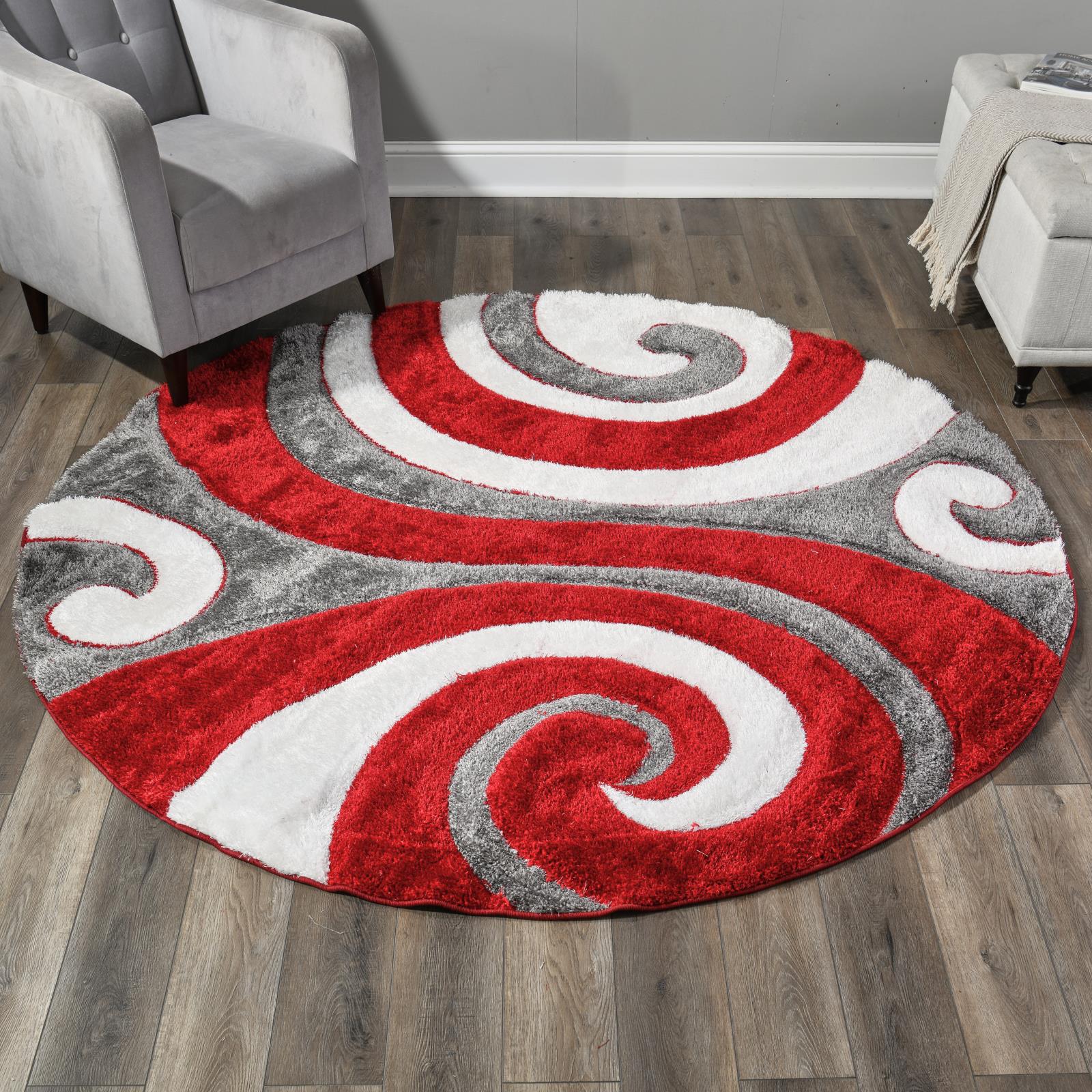 Santorini SA01 Red Shag Rug