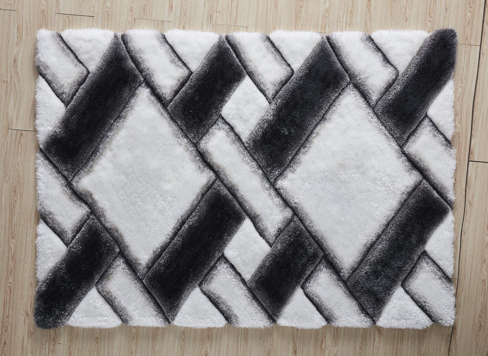Mateos MS06 White Shag Rug — view 4