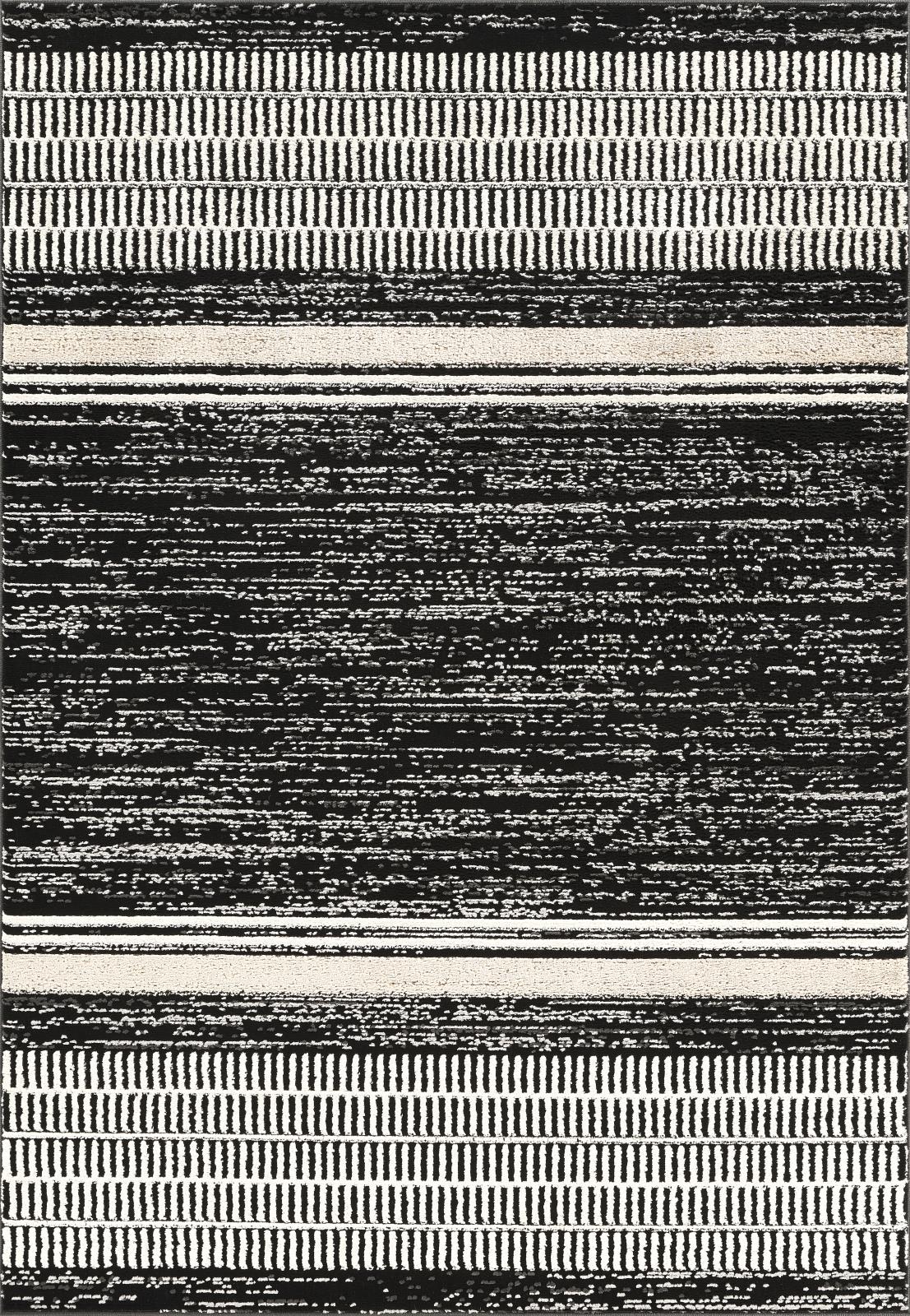 Montreal ME01 Black Area Rug