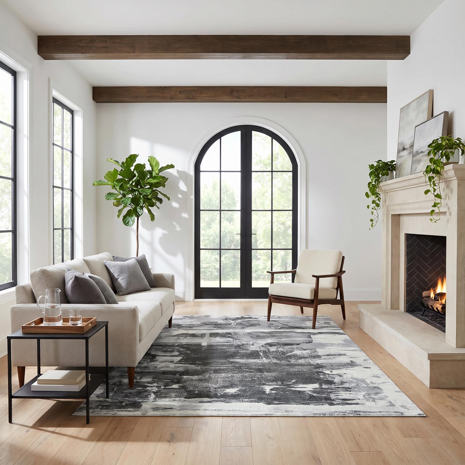 Layan LY01 Gray Area Rug