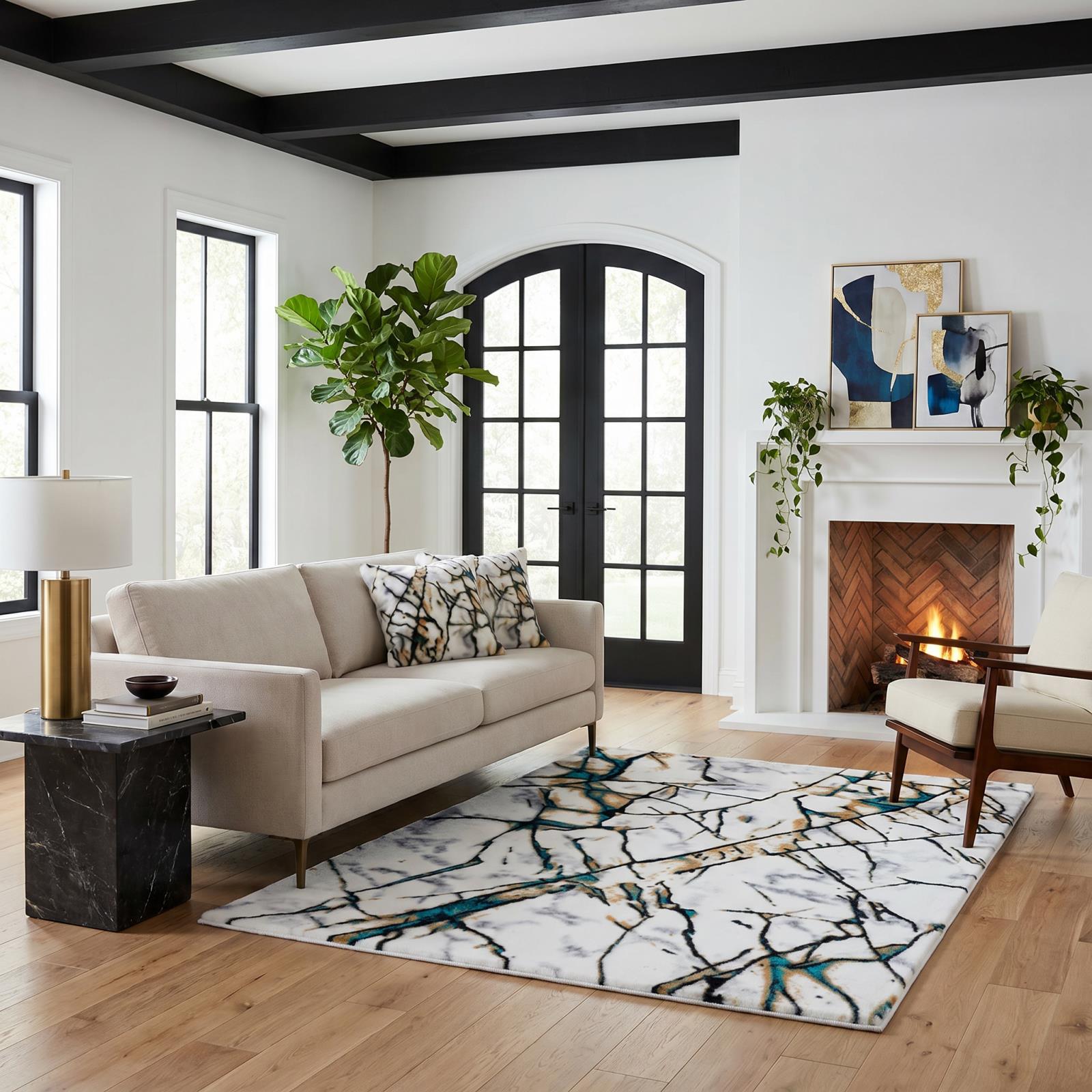 Luxury LX02 Multicolor Shag Rug