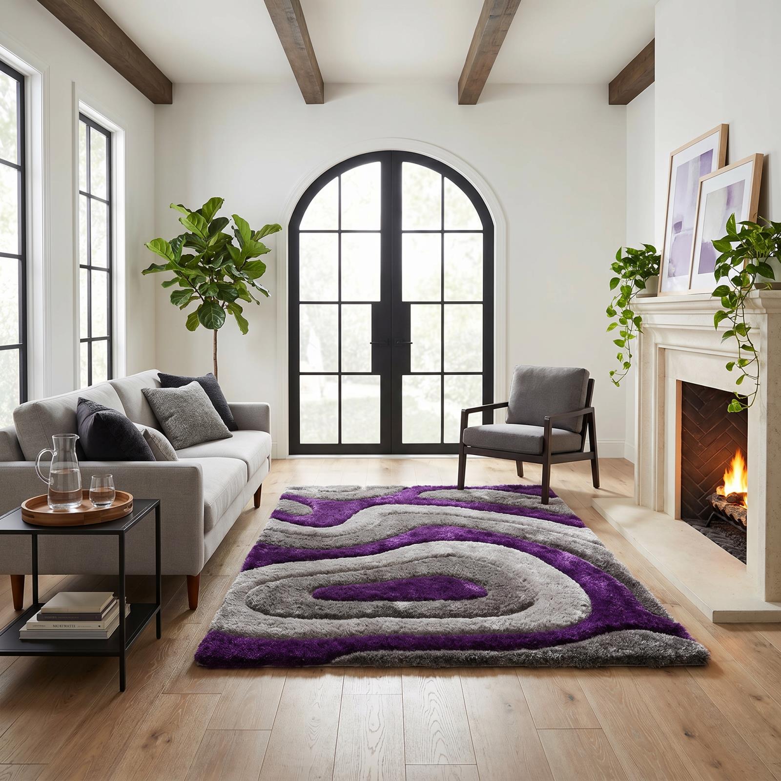 Mateos MS04 Purple Shag Rug