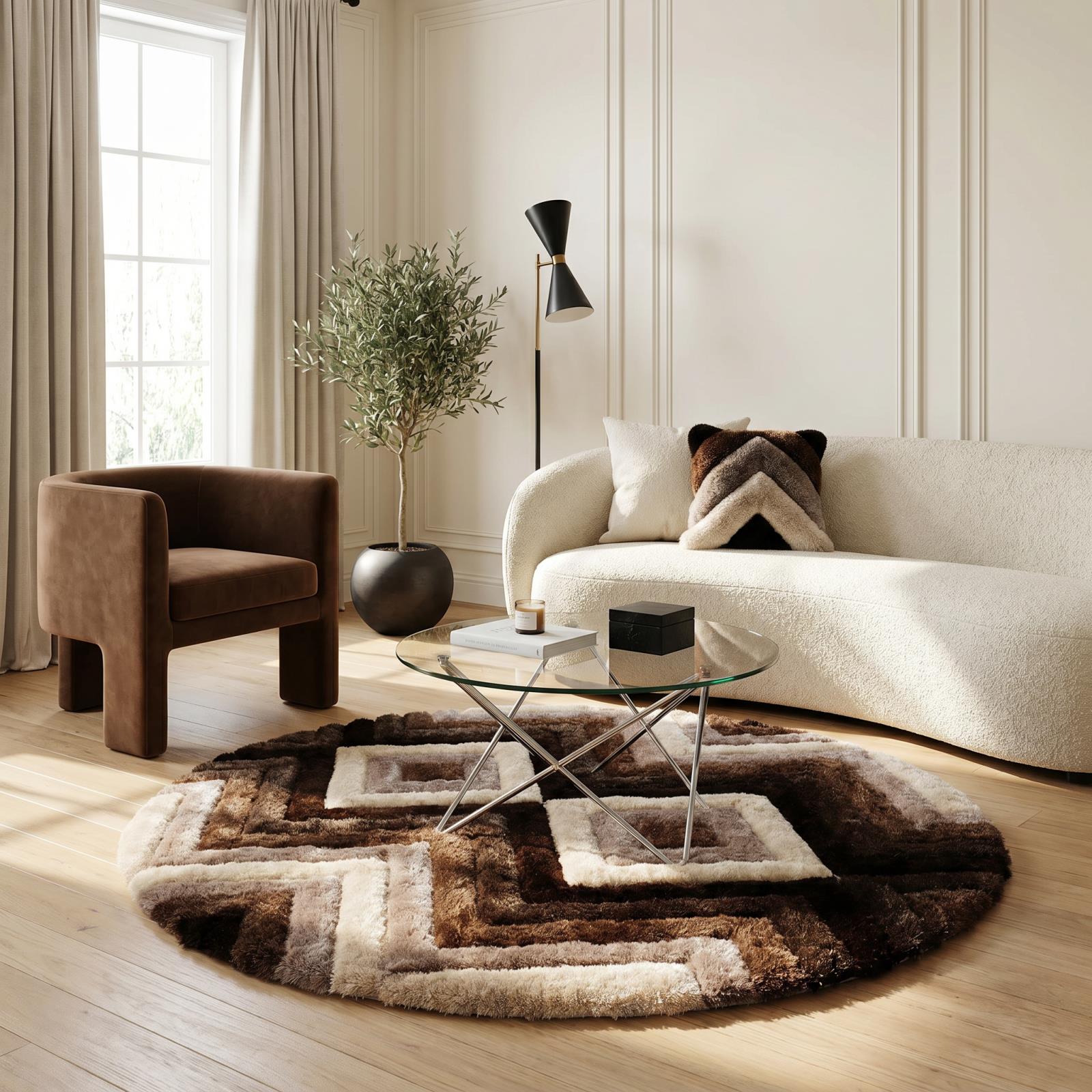Mateos MS16 Brown Shag Rug — view 7