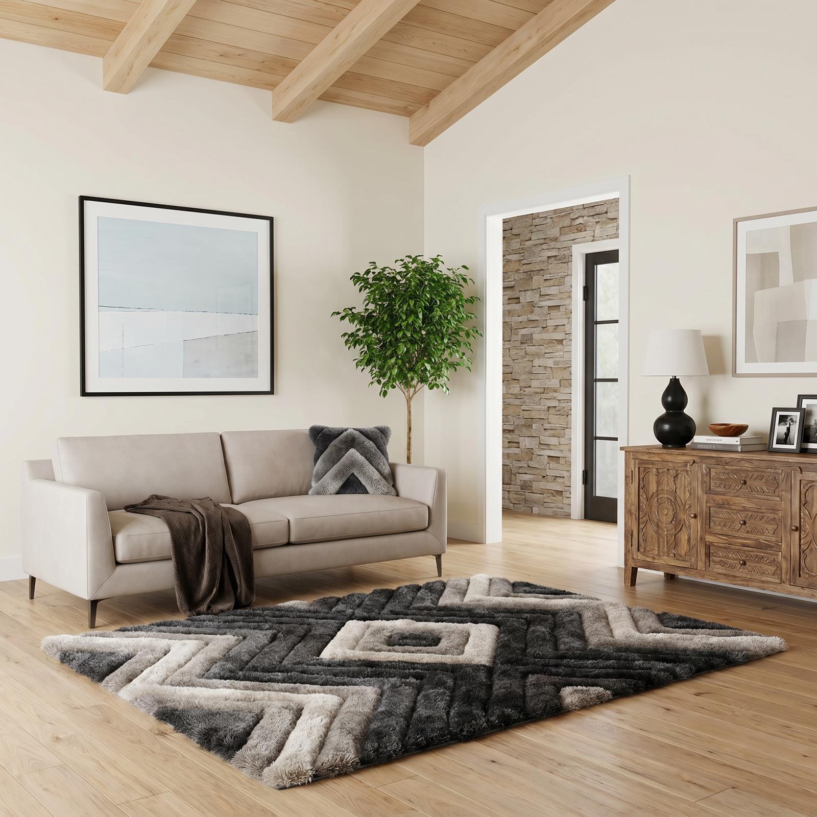Mateos MS20 Gray Shag Rug
