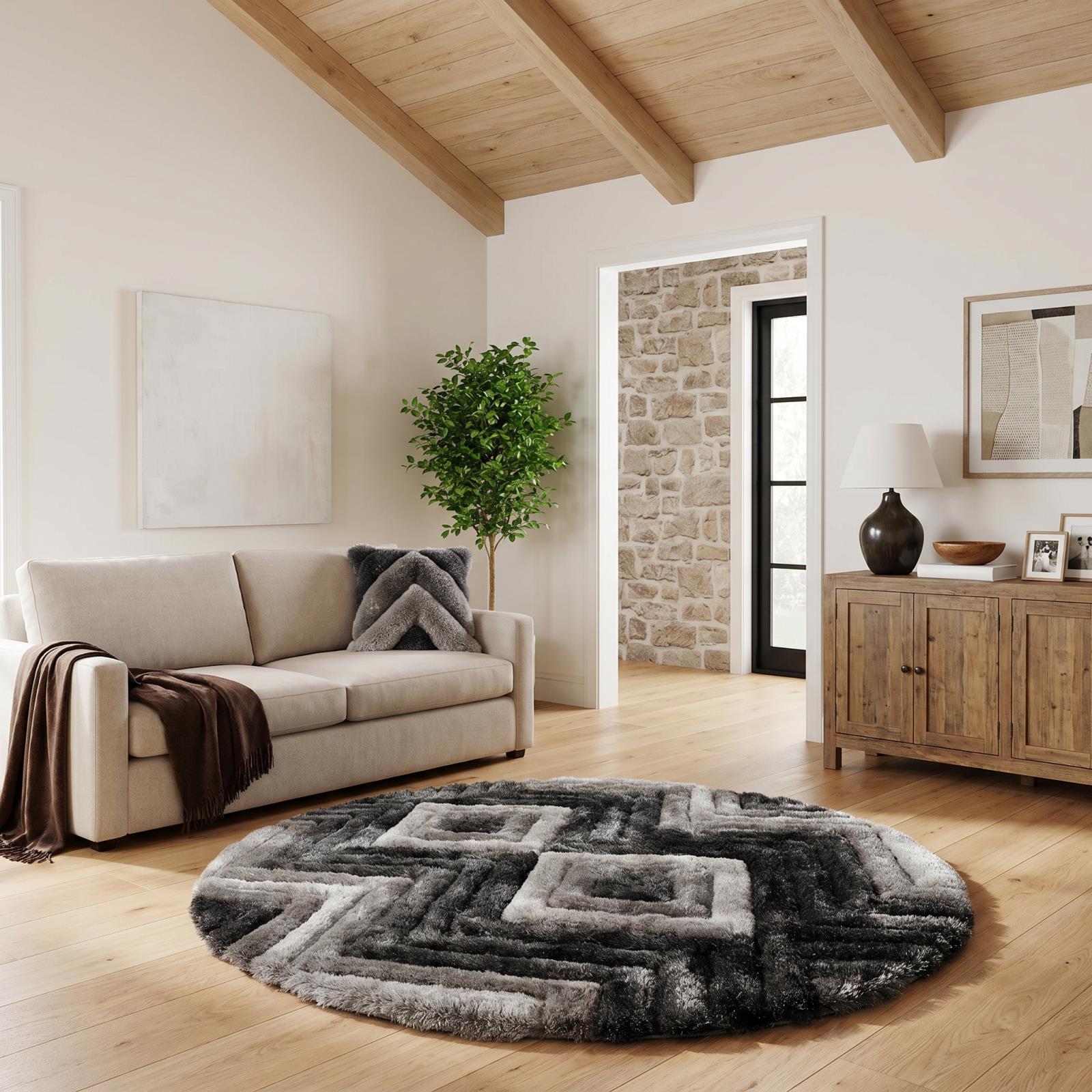 Mateos MS20 Gray Shag Rug — view 7