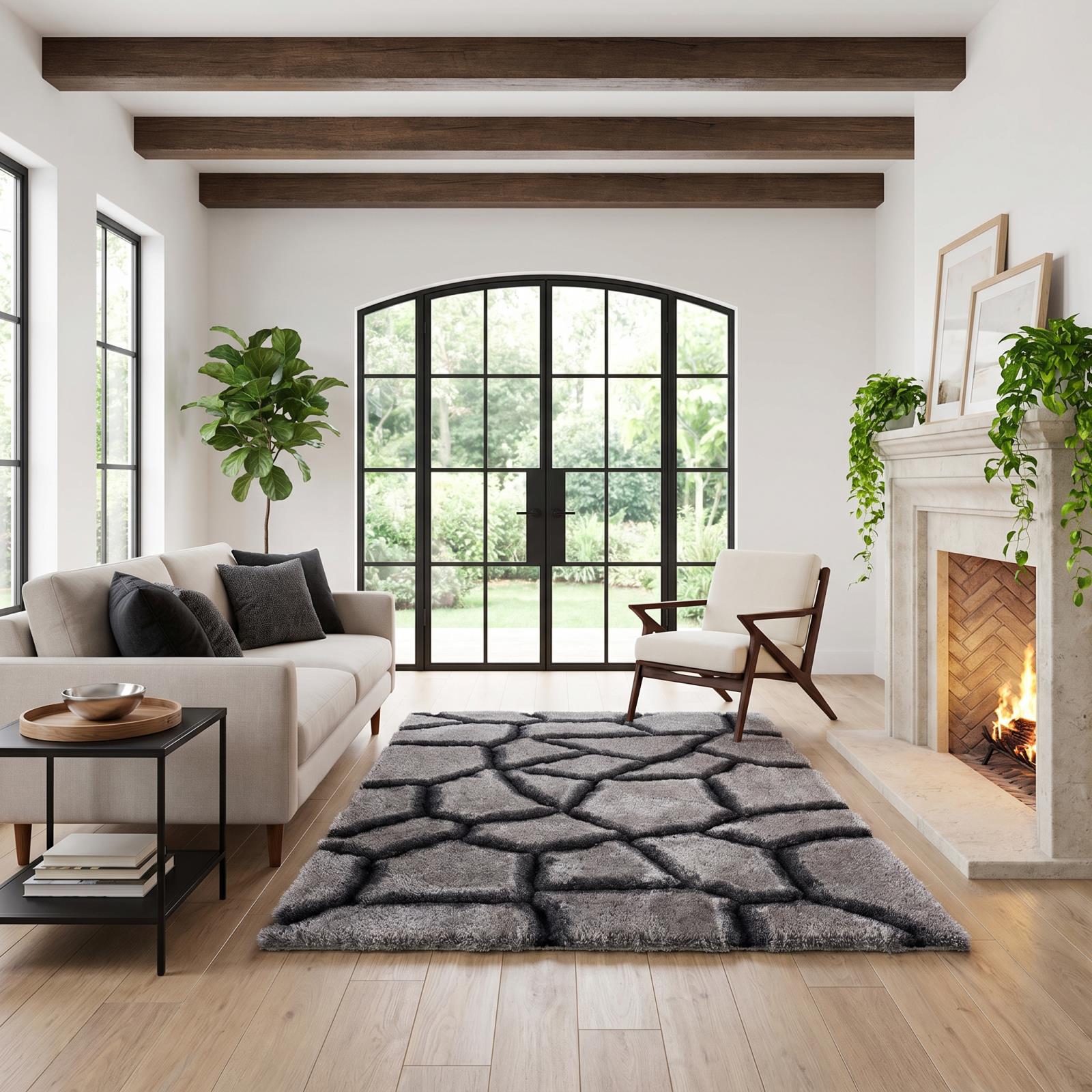 Mateos MS23 Gray Shag Rug