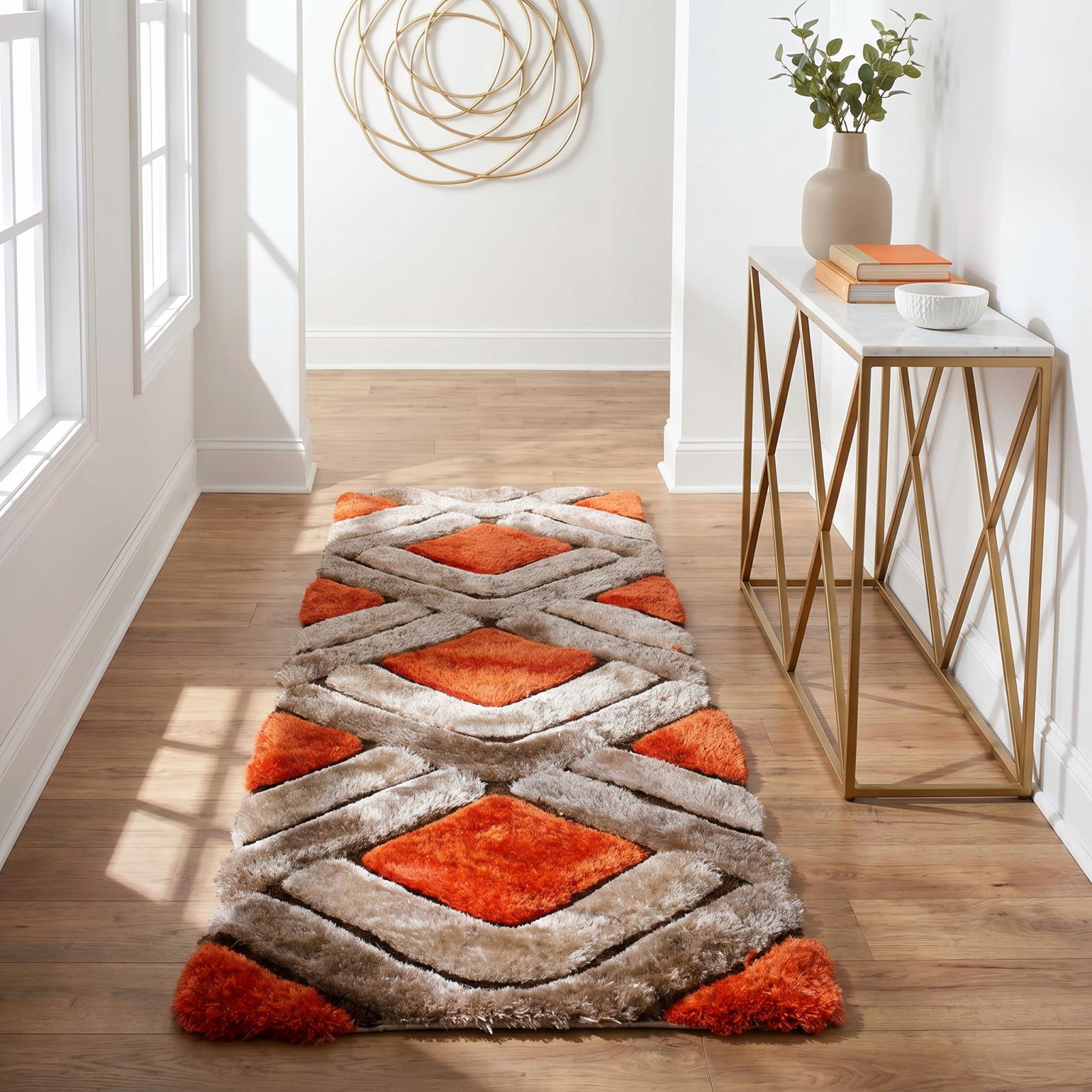 Mateos MS29 Orange Shag Rug — view 8