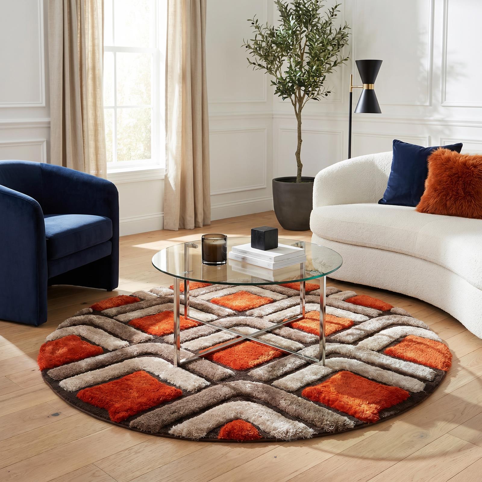 Mateos MS29 Orange Shag Rug — view 6