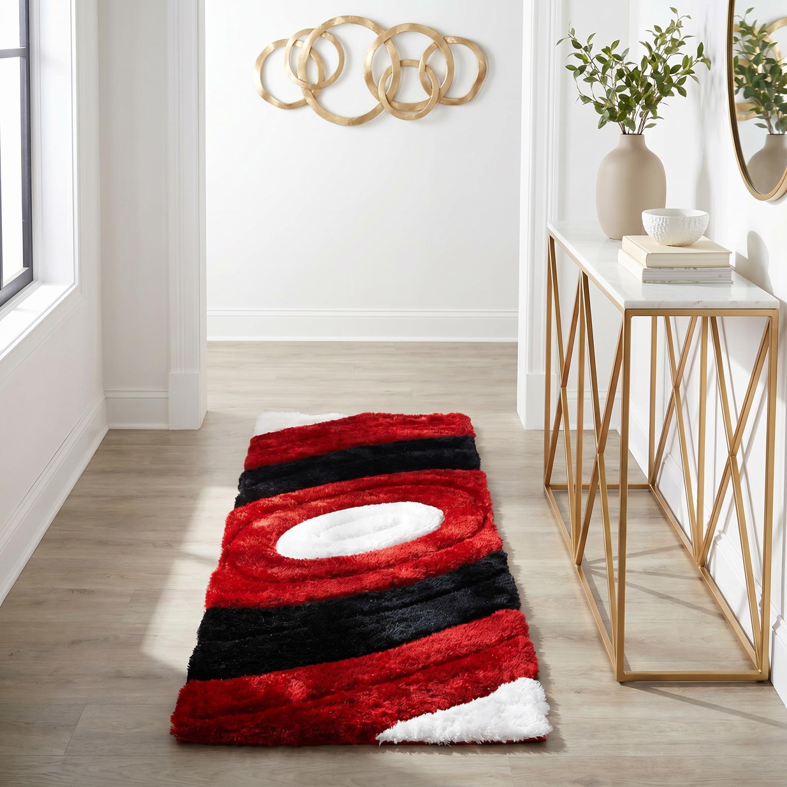 Mateos MS51 Red Shag Rug — view 10