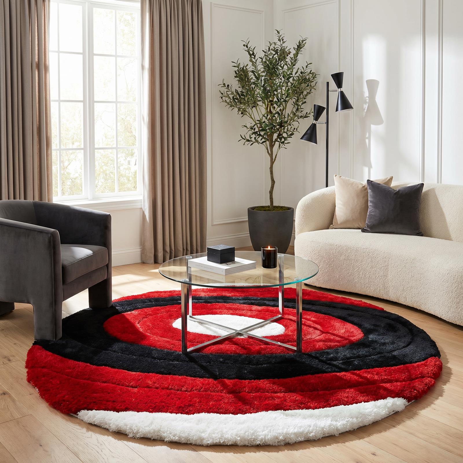Mateos MS51 Red Shag Rug — view 7