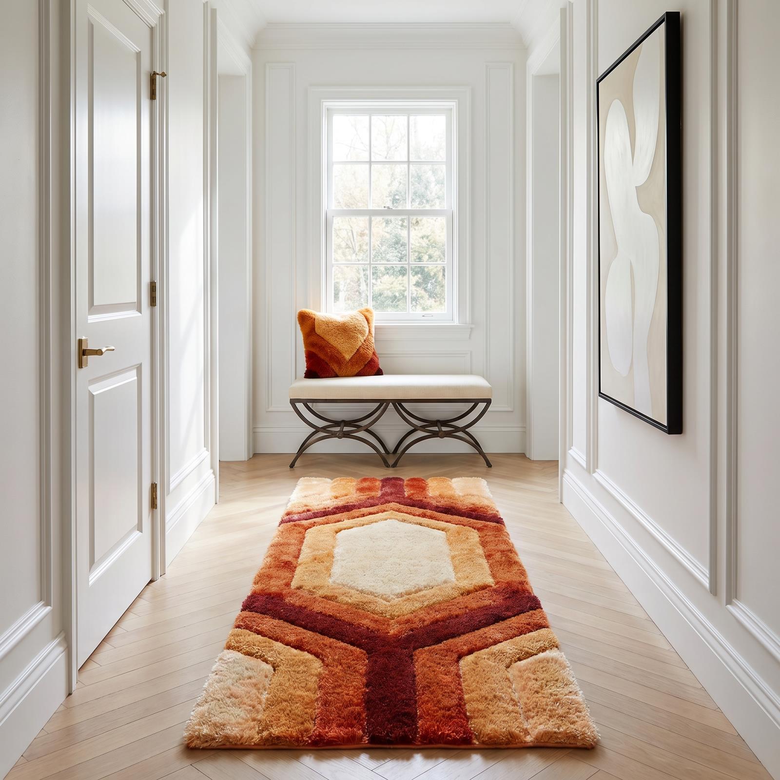 Mateos MS52 Orange Shag Rug — view 10